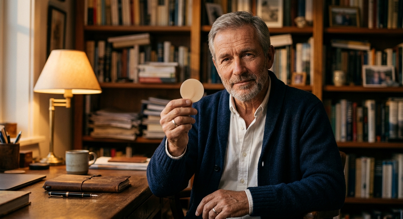Schlafmediziner Dr. Markus Reimann mit Schlaf-Patch